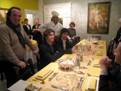 i partecipanti alla cena dell'inaugurazione della mostra